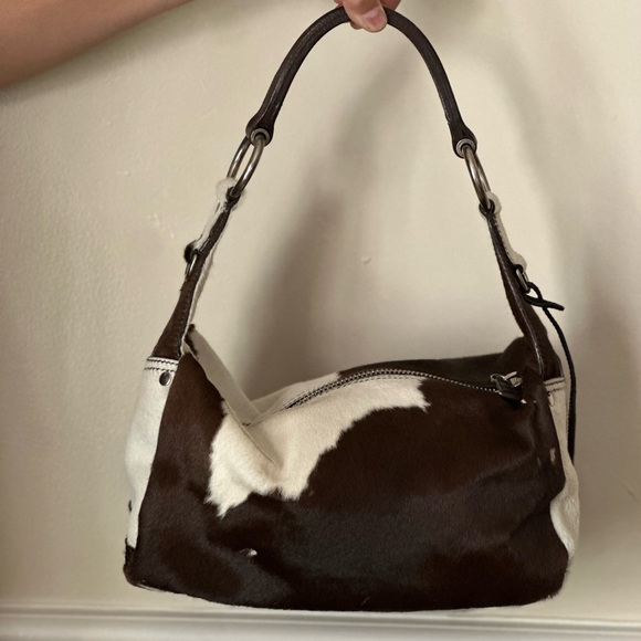 Miu Miu Handbags - MIU MIU Vintage Brown and White Cowhide Women's Bag
